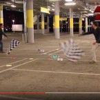 Carrera de drones en un parking subterráneo en Moscú